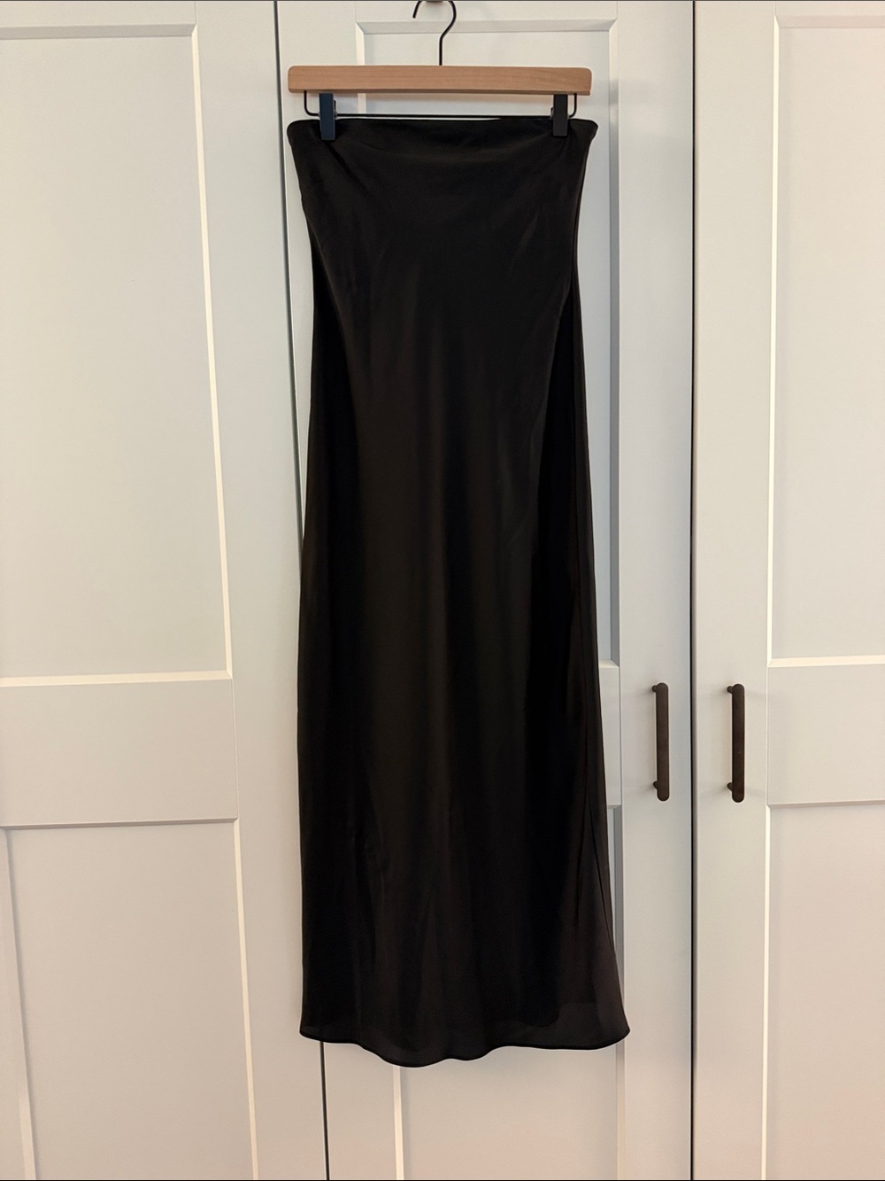 J. Crew Collection strapless Black Dress - Sleek Bias Cut midi length